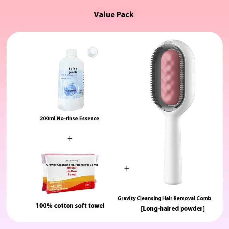 Pet Dematting Brush And Comb For Removing Loose Hair