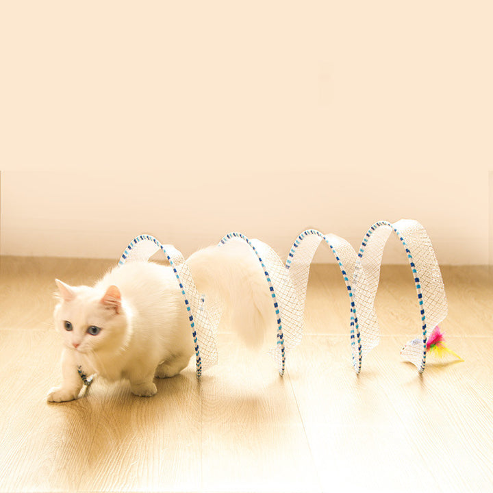 Foldable Pet Tunnel Toy For Storage And Interactive Play