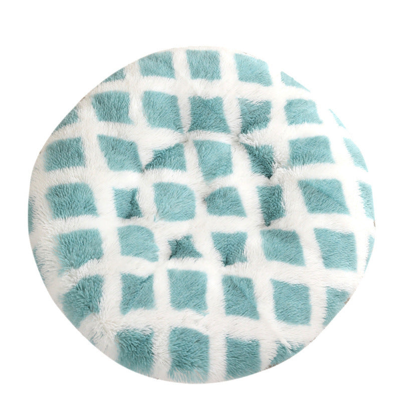 Round Plush Pet Mat Soft Cozy Indoor Bed