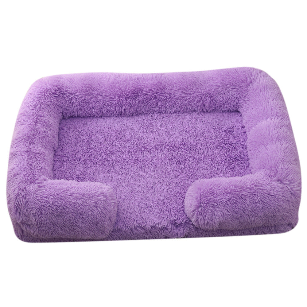 Plush Round Cozy Pet Bed Soft Warm Winter Mat