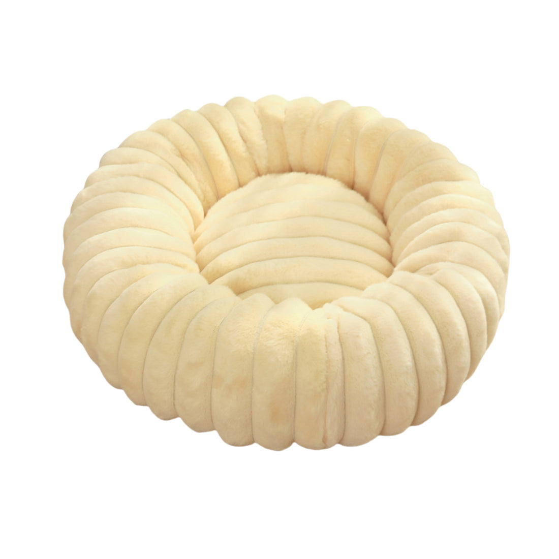 Plush Round Pet Bed Long Hair Warm Comfortable Winter Nest