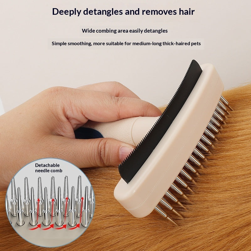 Pet Grooming Brush Hair Removal Detangling Fur Tool