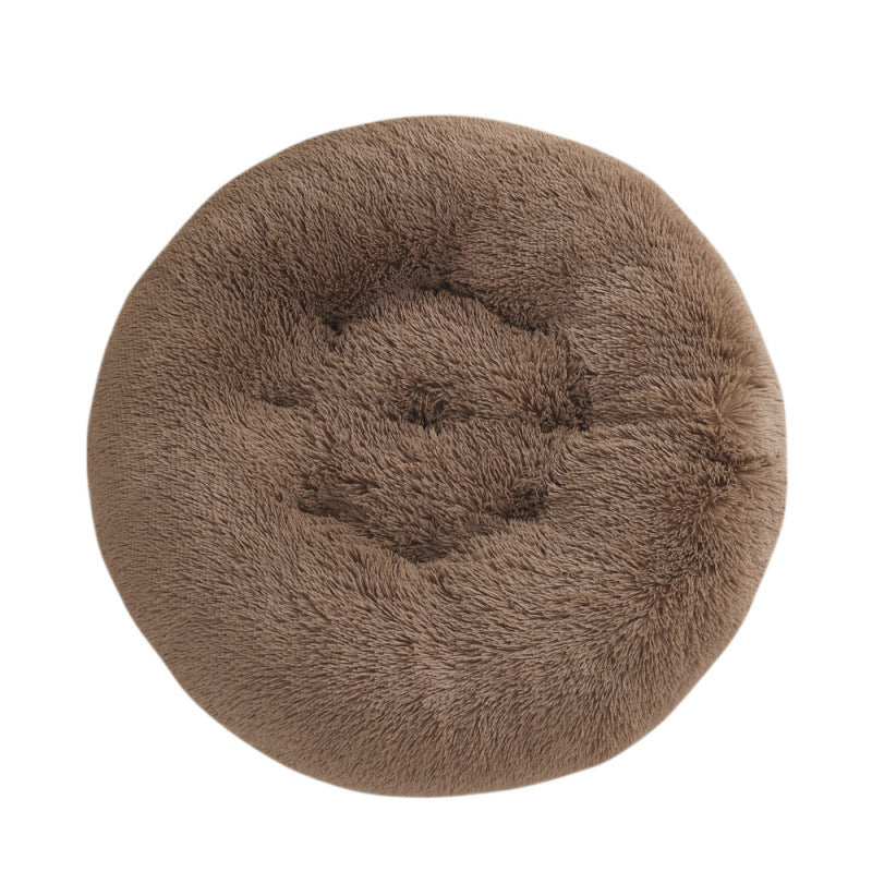 Round Plush Pet Mat Soft Cozy Indoor Bed