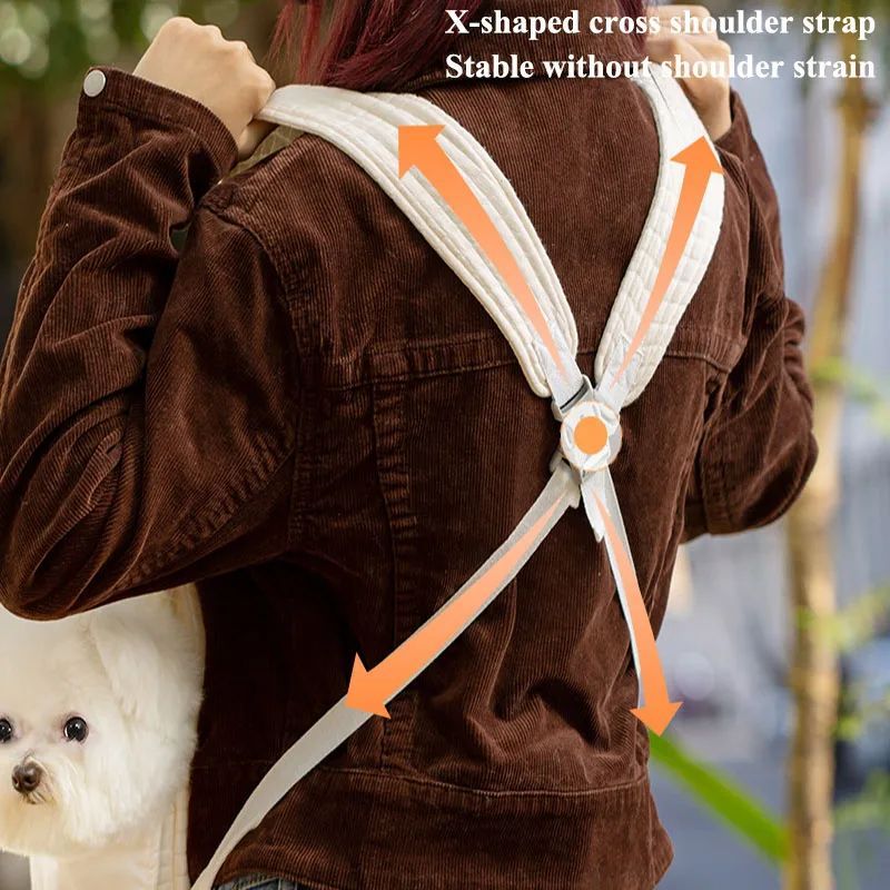 Breathable Cross-Design Pet Backpack Carrier for Outdoor Travel
