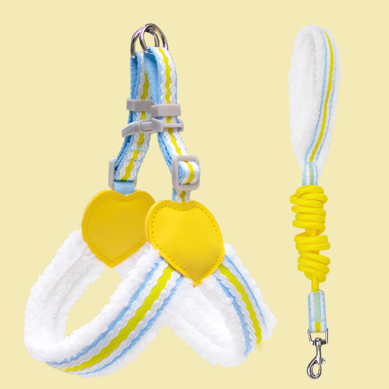 Breathable Pet Chest Harness Leash For Comfortable Summer Walking