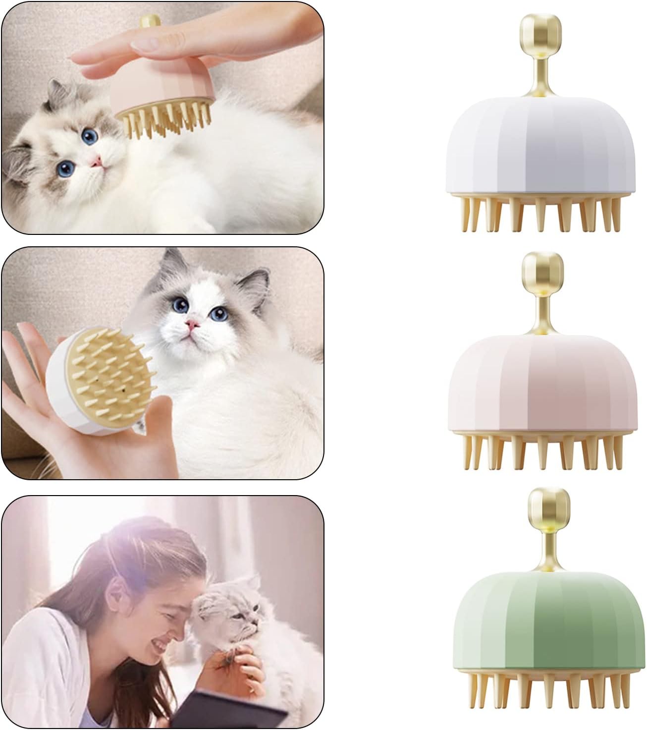 Pet Bath and Massage Brush Grooming Shampoo Tool