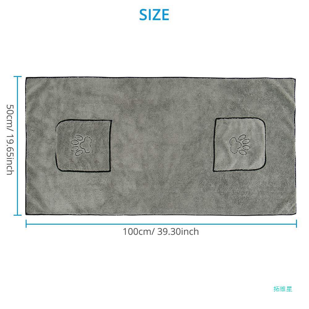 Super Absorbent Large Dog Puppy Bathrobe Soft Pet Towel