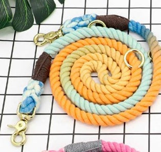 Multi-Color Cotton Long Pet Leash Durable Walking Strap