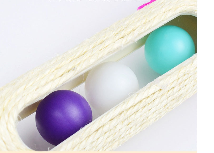 Long Sisal Drum Pet Toy Set of Three