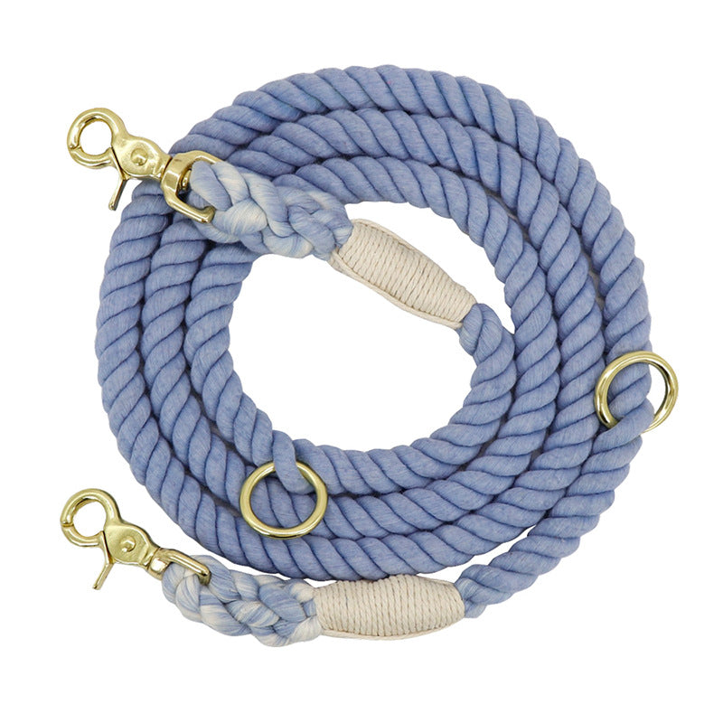 Multi-Color Cotton Long Pet Leash Durable Walking Strap