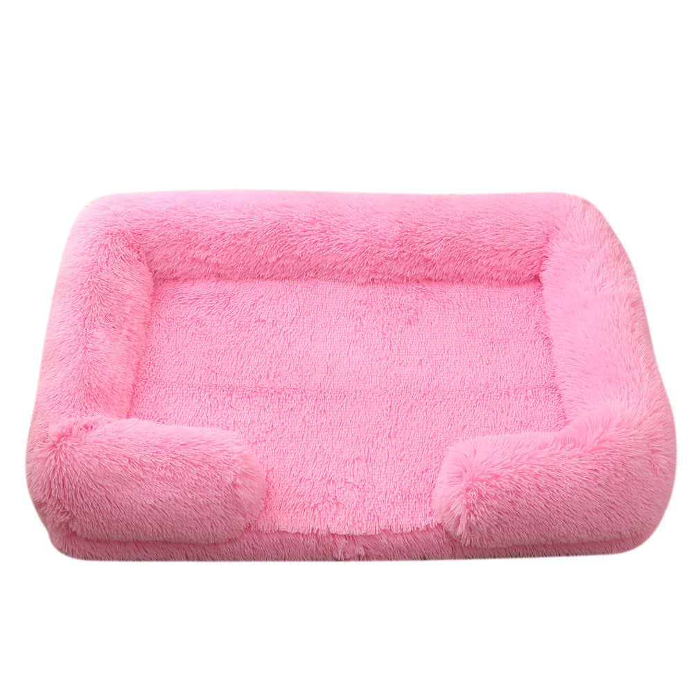 Plush Round Cozy Pet Bed Soft Warm Winter Mat
