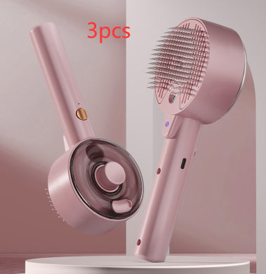 Self Cleaning Pet Grooming Brush Steam Hair Remover Tool