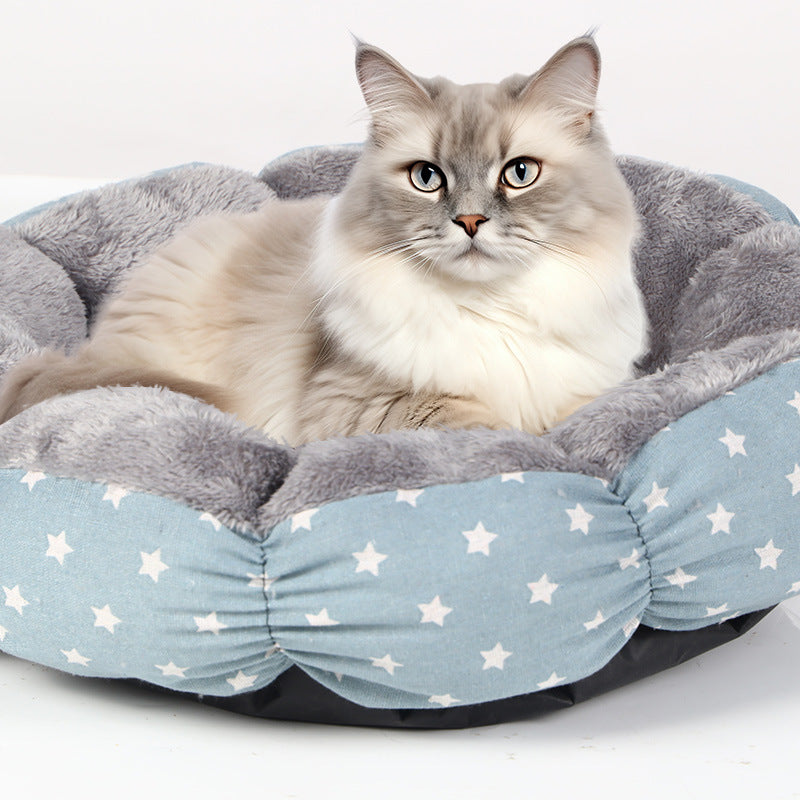 Calming Donut Cat And Small Dog Bed Round Fluffy Indoor Pet Bed