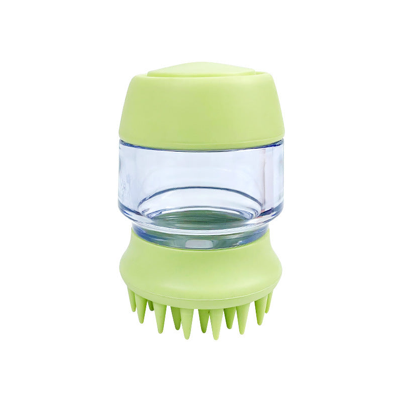 Silicone Pet Grooming and Bath Brush With Shampoo Dispenser