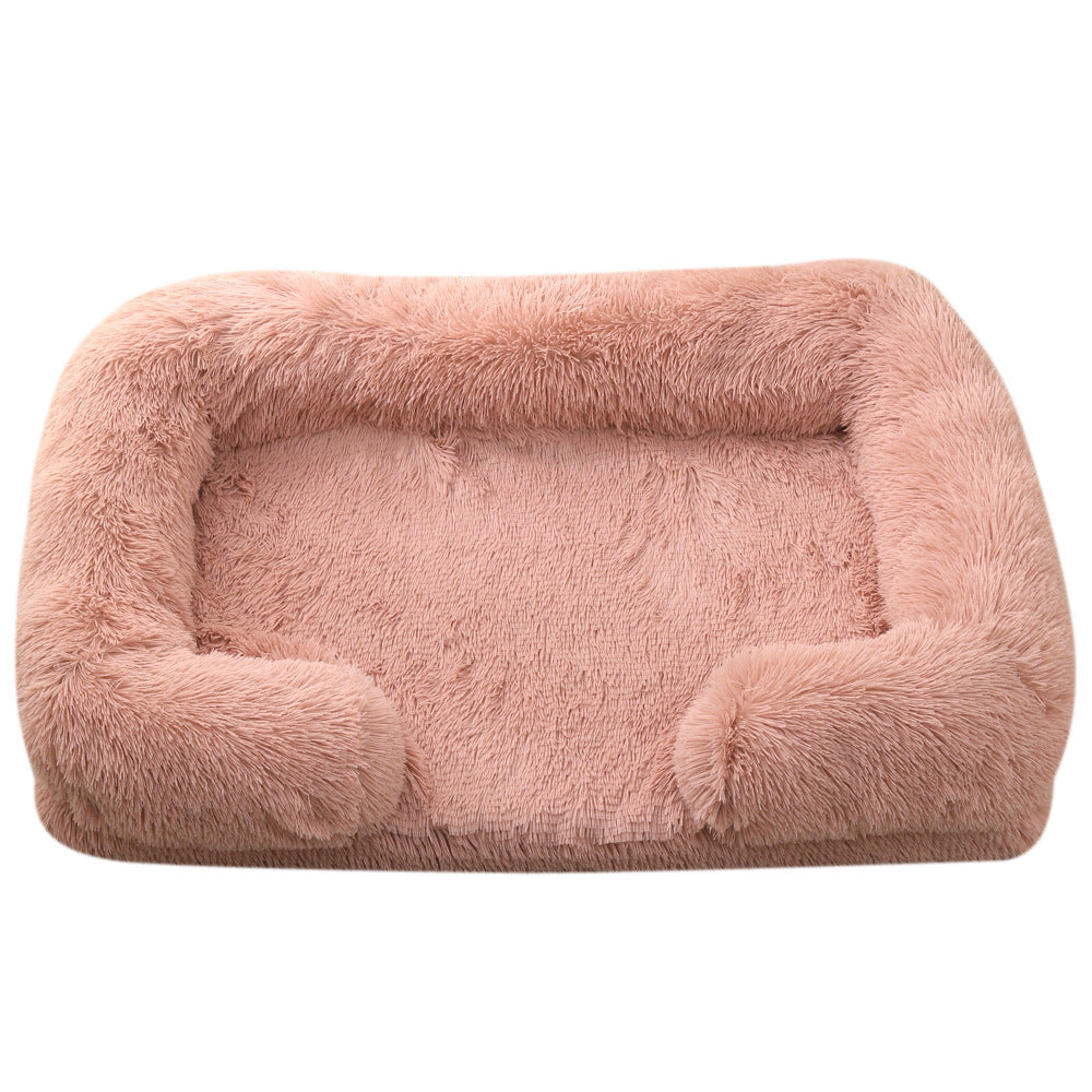 Plush Round Cozy Pet Bed Soft Warm Winter Mat