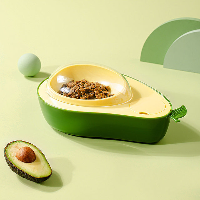 Automatic Pet Water Bottle And Slow Feeding Bowl Avocado Shape