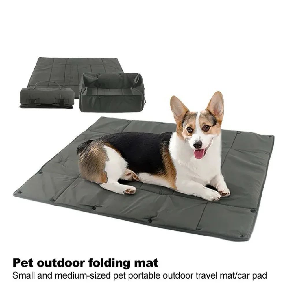 Portable 3-in-1 Pet Travel Bed Carrier Mat Cushion Collapsible