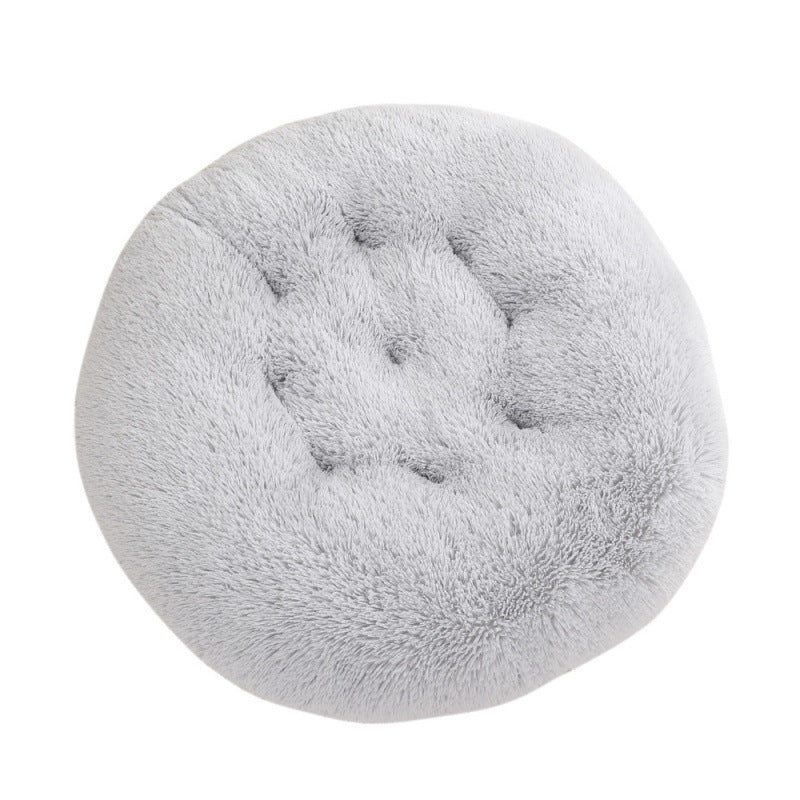 Round Plush Pet Mat Soft Cozy Indoor Bed