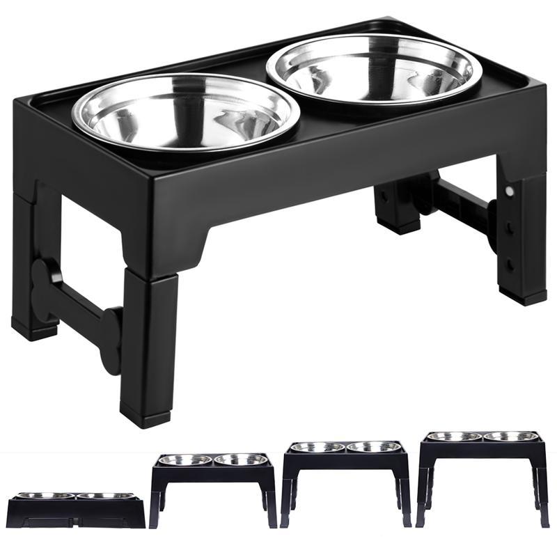 Elevated Pet Feeding Bowl Neck Protection Anti-Tip Medium Large
