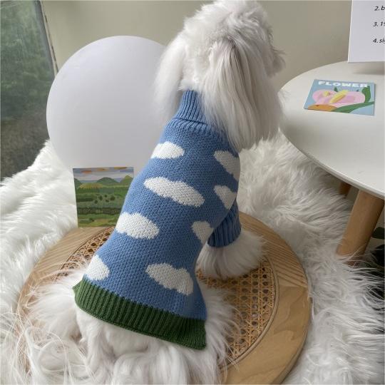 Jacquard Knit Pet Sweater Stylish Warm Apparel