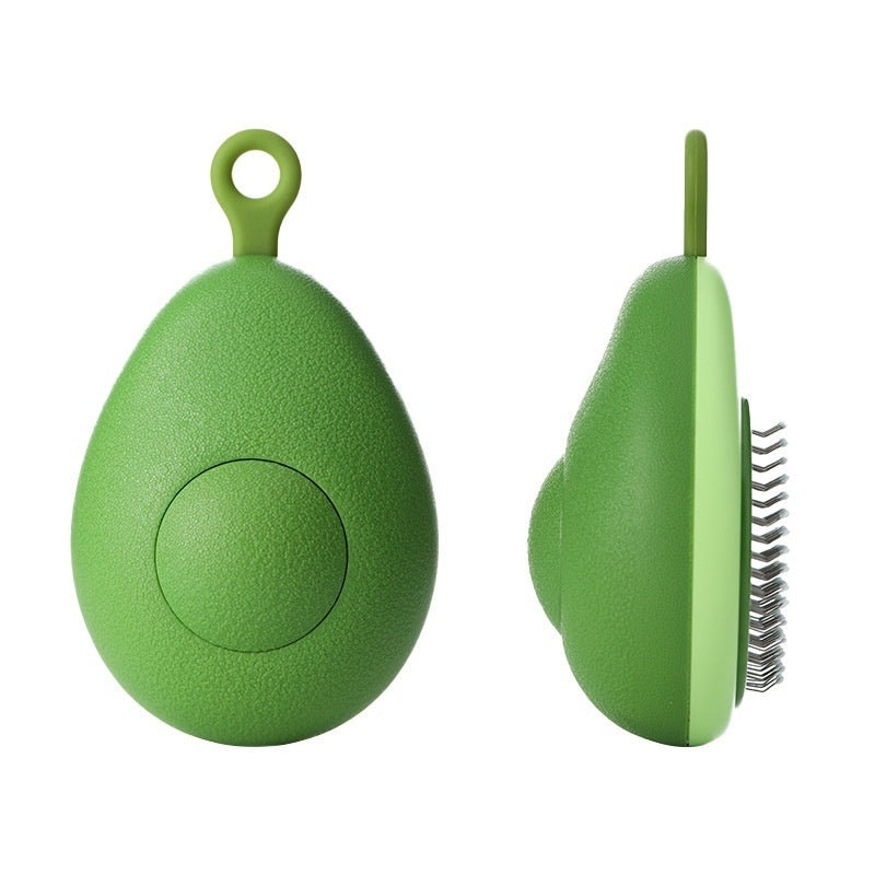 Avocado Shaped Pet Grooming Brush Stainless Steel Hair Remover