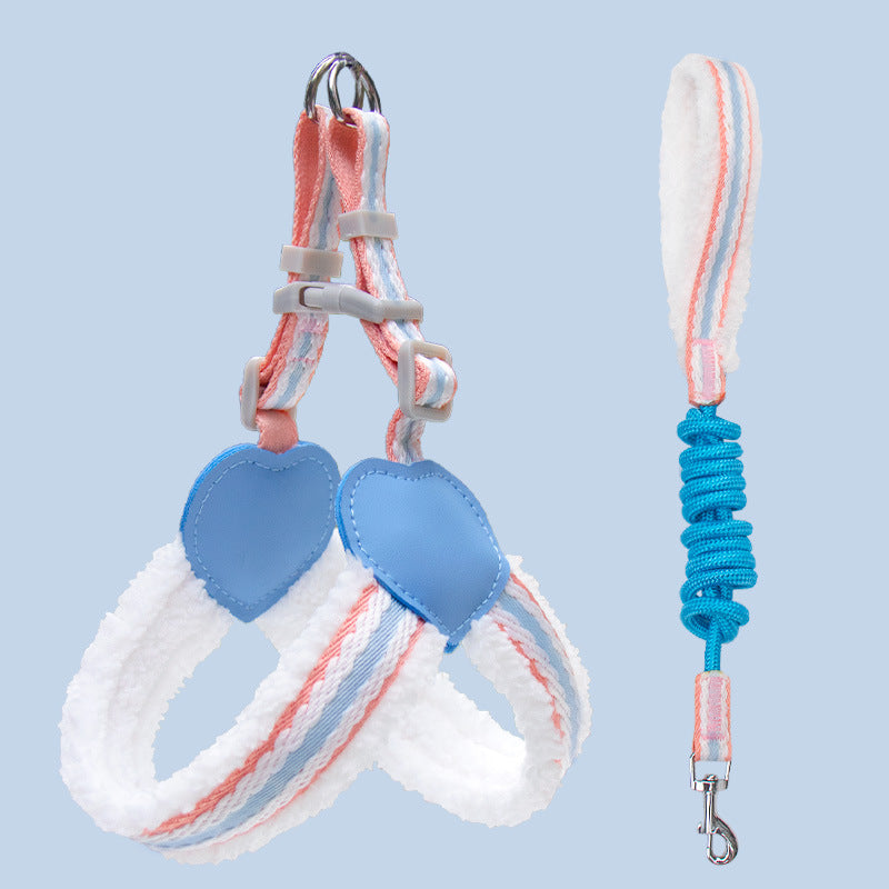 Breathable Pet Chest Harness Leash For Comfortable Summer Walking