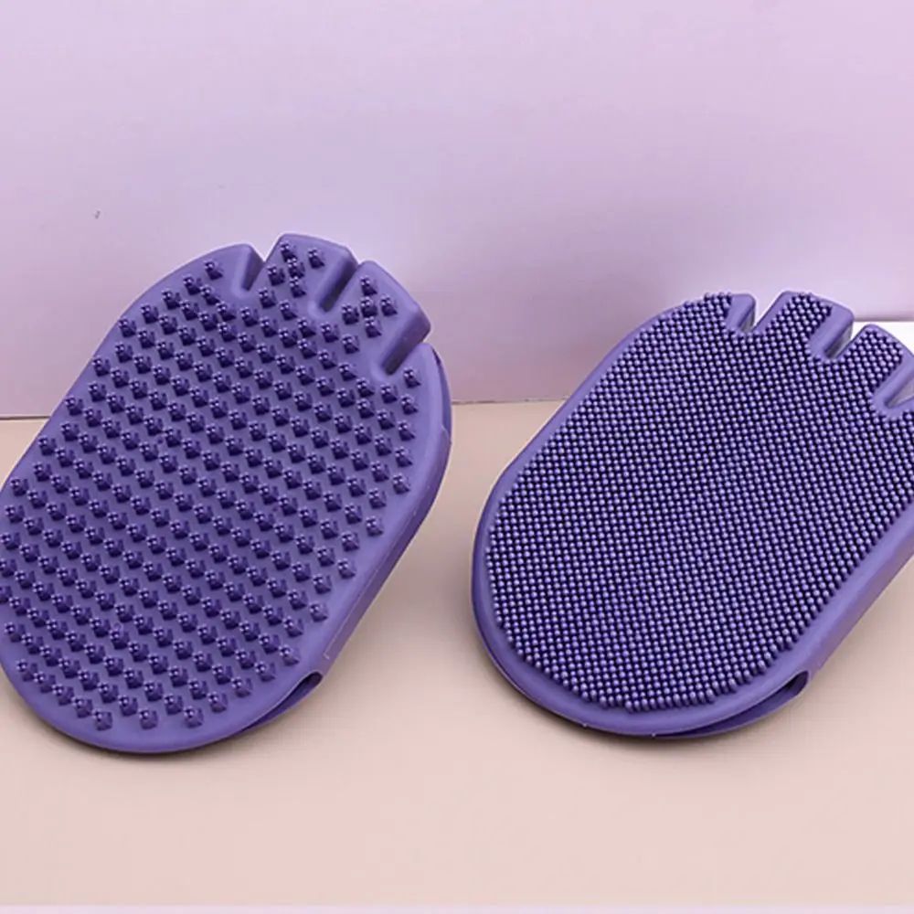 Dual-Sided Pet Shampoo and Massage Grooming Brush