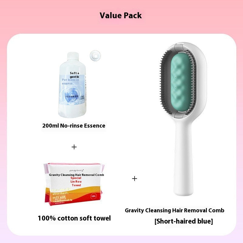 Pet Dematting Brush And Comb For Removing Loose Hair