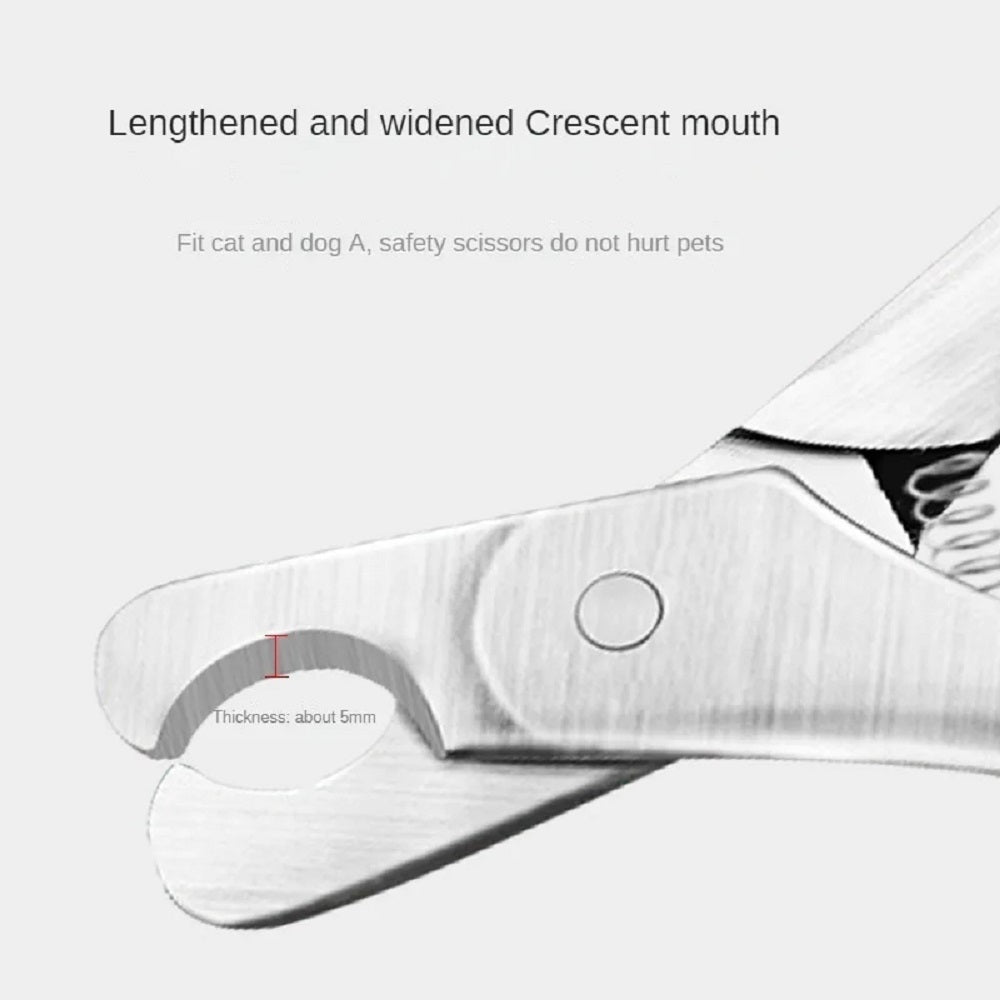 Professional Pet Nail Clipper With Safety Guard Stainless Steel Trimmer