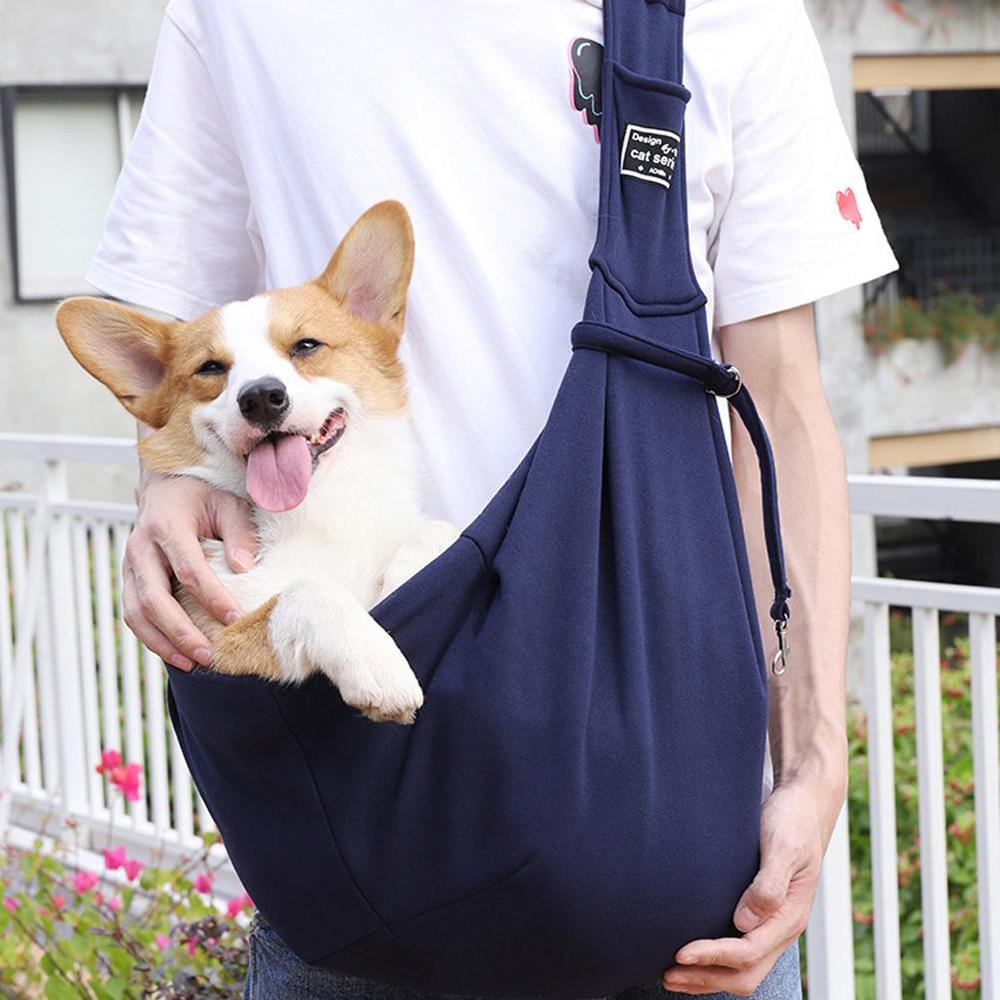 Portable Pet Travel Sling Carrier Breathable Outdoor Hiking Bag
