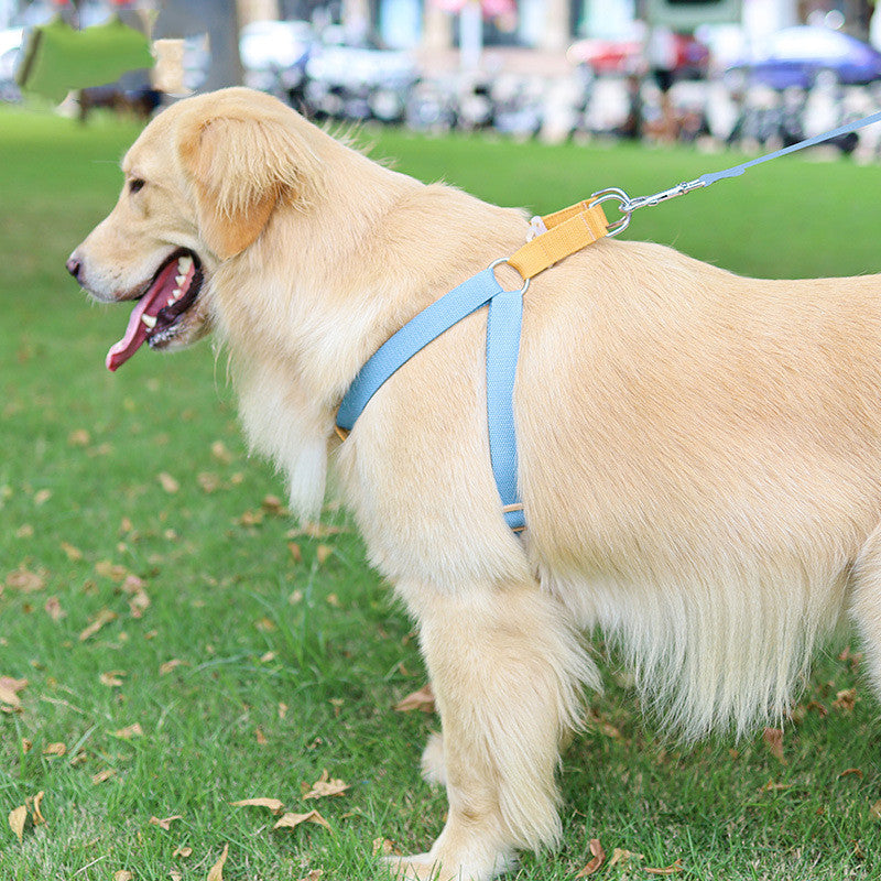 Colorful Drawstring Pet Leash Vest Style Adjustable Harness