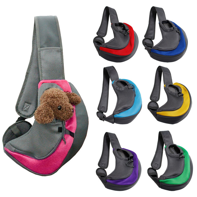 Outdoor Mesh Oxford Pet Carrier Sling Travel Shoulder Bag