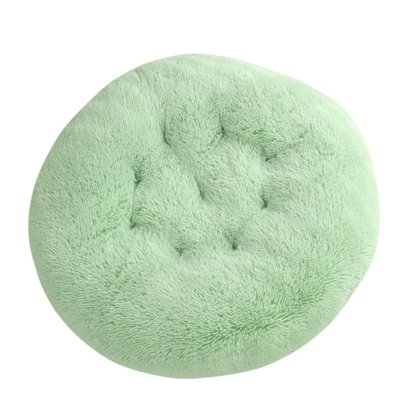 Round Plush Pet Mat Soft Cozy Indoor Bed