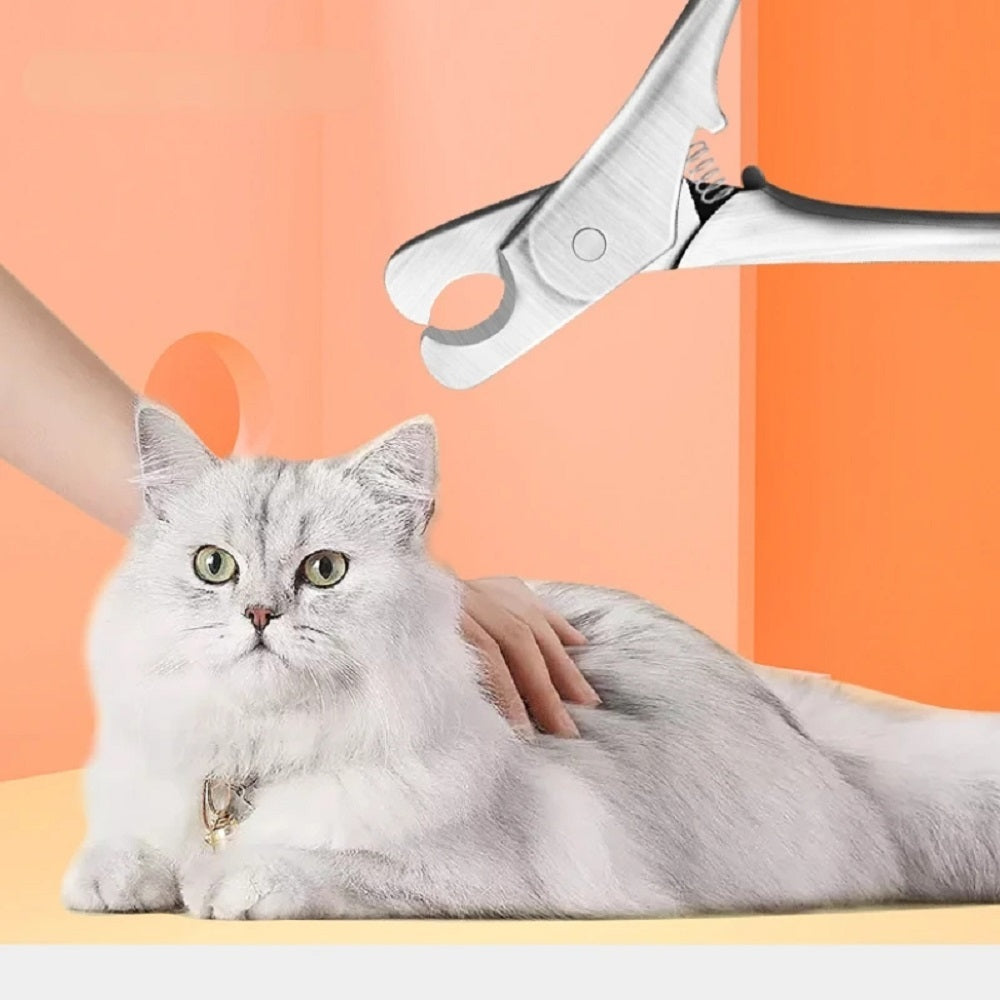 Professional Pet Nail Clipper With Safety Guard Stainless Steel Trimmer