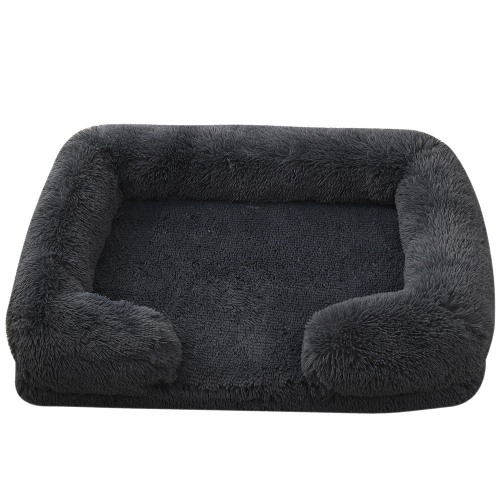 Plush Round Cozy Pet Bed Soft Warm Winter Mat