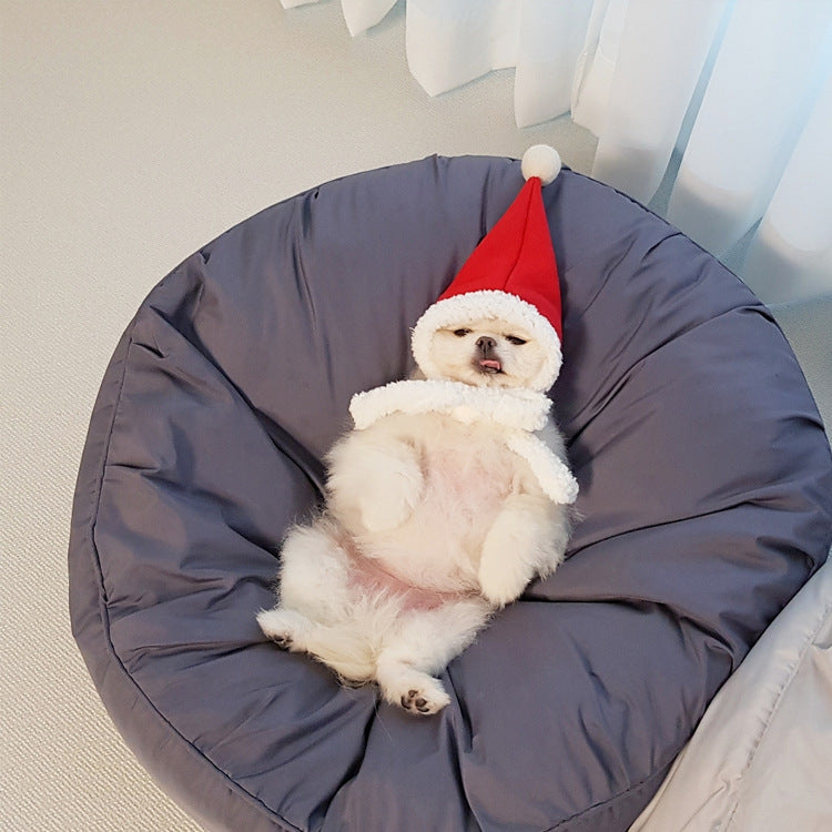 Large Round Pet Bed Moisture and Dust Resistant Washable Cushion