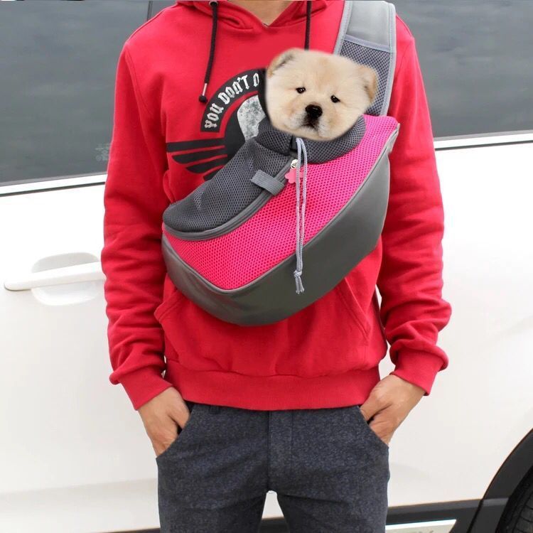 Outdoor Mesh Oxford Pet Carrier Sling Travel Shoulder Bag