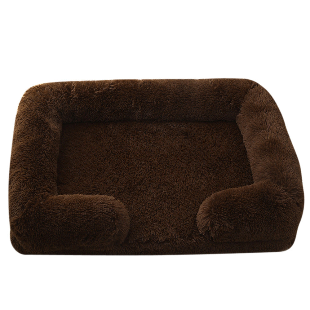 Plush Round Cozy Pet Bed Soft Warm Winter Mat